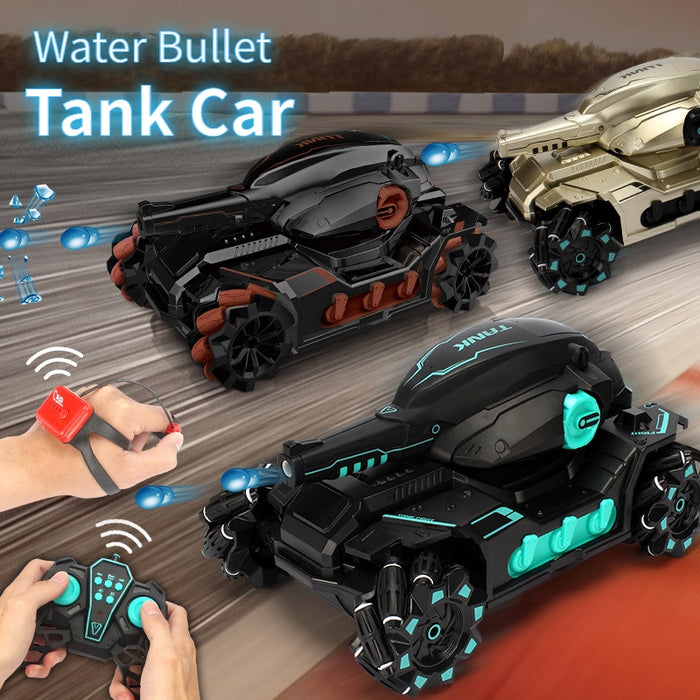 RC Car Big Size 4WD Tank RC Toy Water Bomb Shooting Competitive Gesture Controlled Tank Remote Control Drift Car Adult Kids Toys