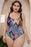 Full Size Printed Adjustable Strap One-Piece Swimsuit