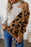 Leopard  Block Turtleneck Sweater