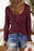 Button Front Scoop Neck Top
