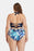Plus Size Floral Lace-Up Halter Neck Bikini Set
