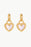 Inlaid Shell Heart Drop Earrings