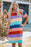 Women Color Block Side Slit Mini Dress
