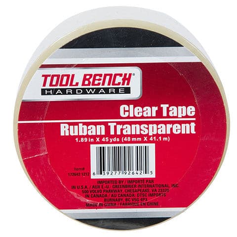 Tool Bench Clear Packaging Tape, 45-yd. Rolls