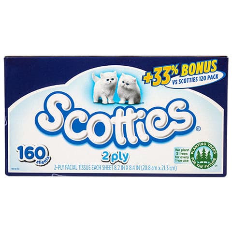 Scotties 2-Ply Facial Tissues, 140-ct. Bonus Boxes