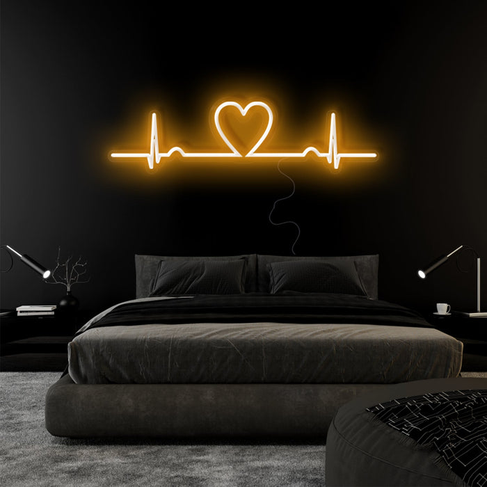 ' Heartbeat ' Neon Sign