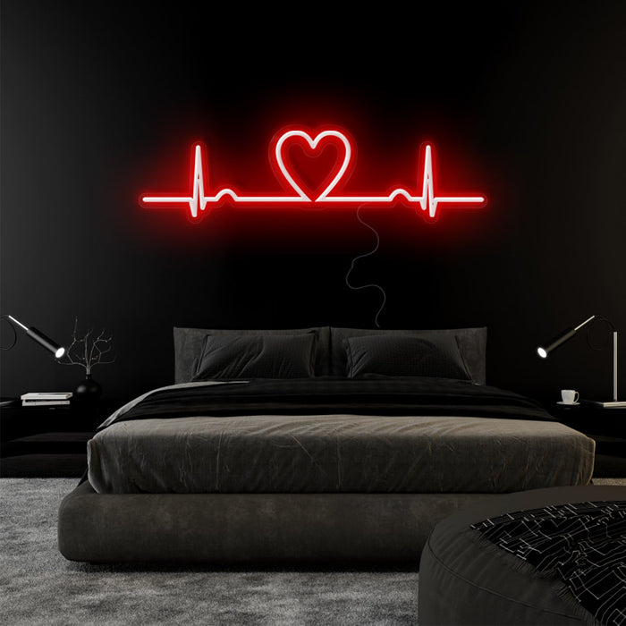 ' Heartbeat ' Neon Sign