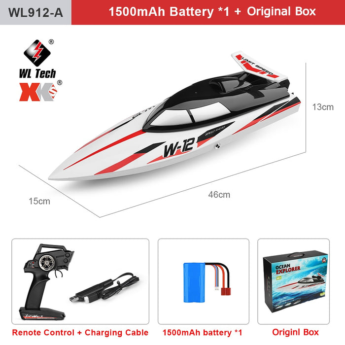WLtoys WL916 RC Boat 2.4Ghz 55KM/H Brushless High Speed Racing Boat Model Remote Control Speedboat Children RC Toys