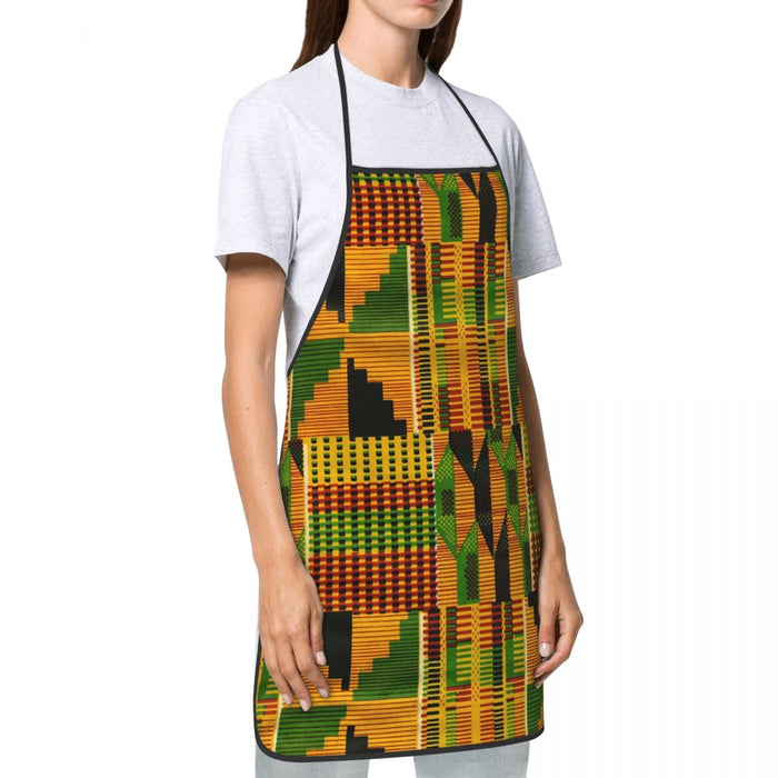 African Design Apron Adult Women Men Chef for Cooking Kitchen Traditional Africa Ethnic Pattern