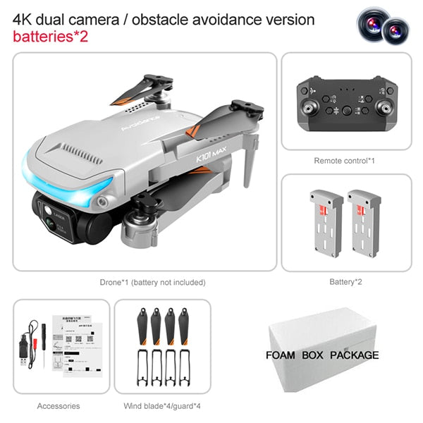 Drone 4k Profesional Three Way Obstacle Avoidance 50 x Zoom Optical Flow Gesture Control Quadcopter With Dual Camera Adjustable