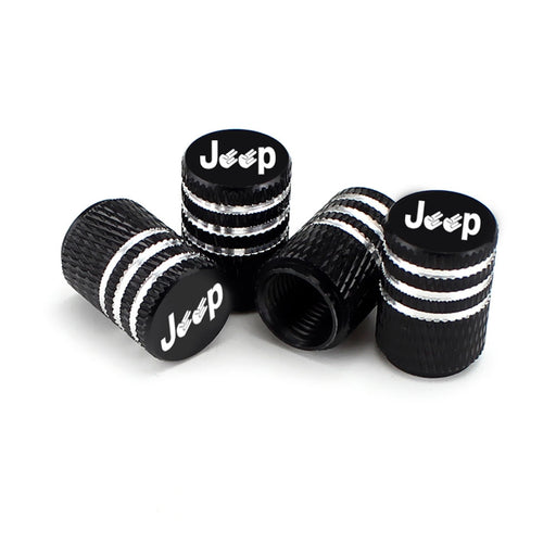 4Pcs/Set Universal Jeep Alu-alloy Tire Valve Caps for Car Truck Motorcycle Bicycle Valve Stem Cover Tire Accessories