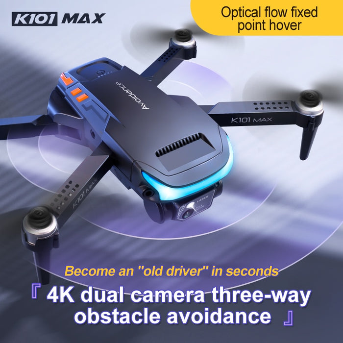 Drone 4k Profesional Three Way Obstacle Avoidance 50 x Zoom Optical Flow Gesture Control Quadcopter With Dual Camera Adjustable