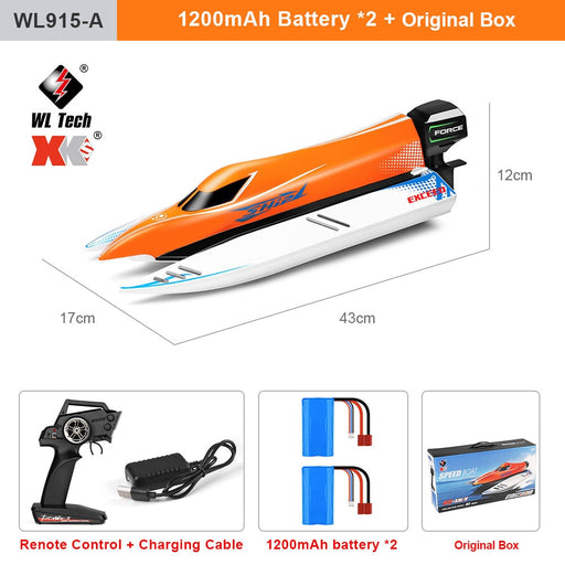 WLtoys WL916 RC Boat 2.4Ghz 55KM/H Brushless High Speed Racing Boat Model Remote Control Speedboat Children RC Toys