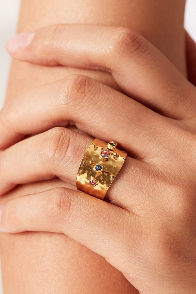 18K Gold-Plated Zircon Ring