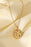 18K Gold Plated Inlaid Zircon Pendant Necklace