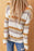 Striped Dropped Shoulder V-Neck Sweater