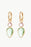 Inlaid Crystal Geometric Drop Earrings