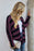 Striped Dolman Sleeve Open Front Cardigan