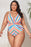 Plus Size Striped One-Piece Swimsuit