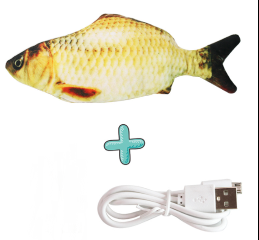 New 30CM Electronic Pet Cat Toy Electric USB Charging Simulation Bouncing Fish Toys For Dog Cat Chewing Playing Biting Supplies
