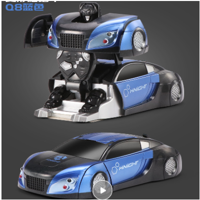 JR/C Q8 Transformer Deformed Wall Climbing Car Deformation Robot RC Toys with 360'Light Rotate Remote Control for Kids Gift