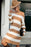 Striped Boat Neck Rib-Knit Sweater Dress