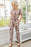 Printed Drawstring Waist Jumpsuit with Pockets