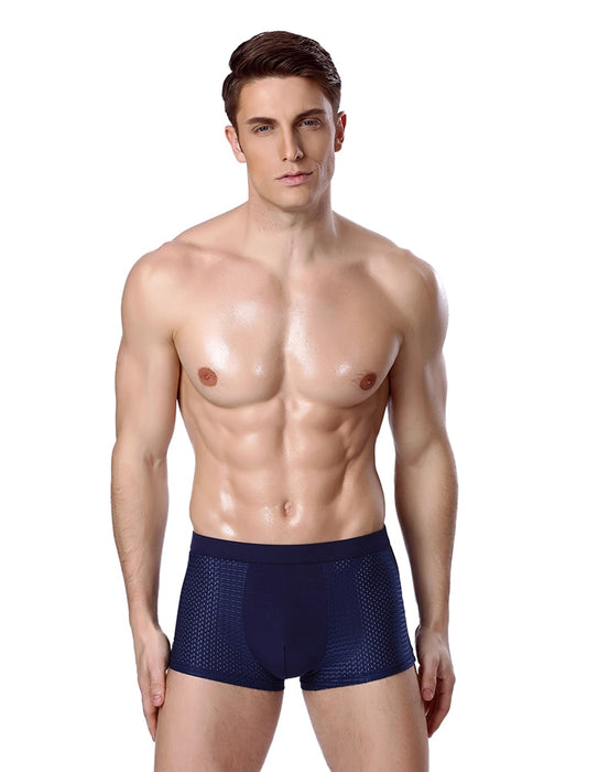 Men Underwear Solid Boxers 4pcs