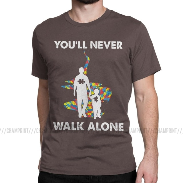 You'll Never Walk Alone Father Son Autism Awareness T Shirt