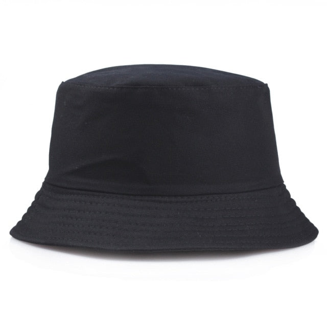 Solid Color Black Foldable Bucket Hat