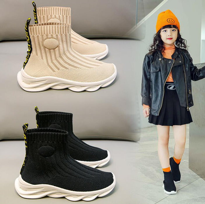 Fashion Breathable Balenciaga Children Socks Soft Knitted Sneakers