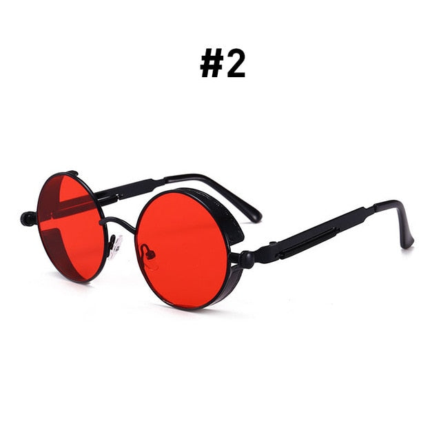 Vintage Steampunk Red Sunglasses