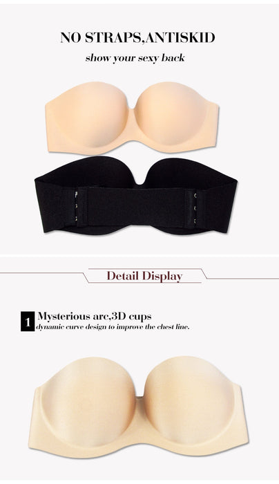 Invisible Bralette Women Push Up Strapless Bra