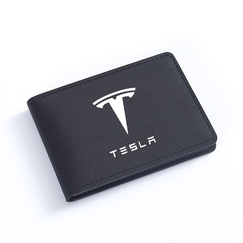 Premium Leather Card Holder Fashion Tesla model 3 S X Y accessories