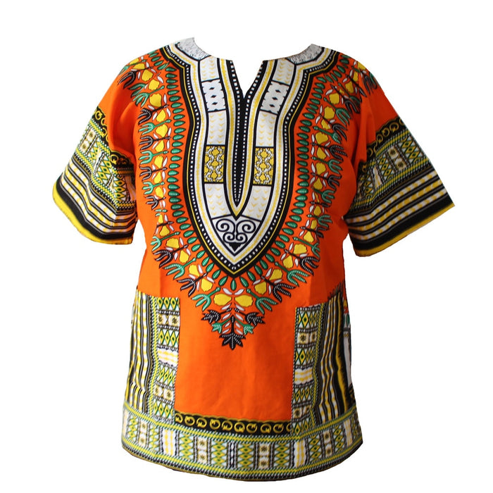 African Fashion Dashiki Design Floral Dress African Traditional Print Dashiki Dress for Men and Women gc Rose / One Size / China