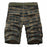 Fashion Plaid Casual Camo Camouflage Shorts