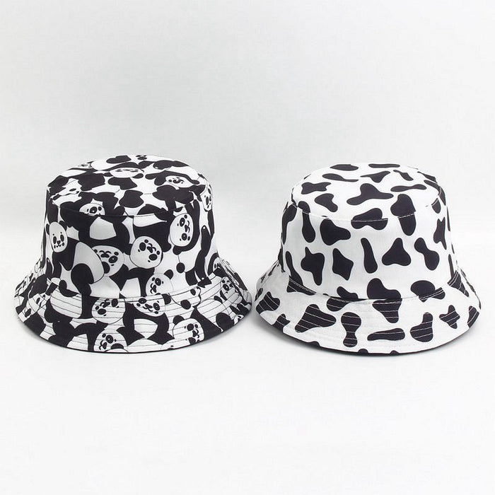 Panda Zebra Pattern Bucket Hats