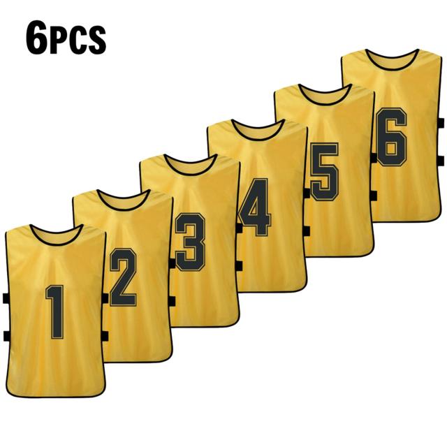 6/12 PCS Adults Soccer Pinnies Quick Drying Football Team Jerseys