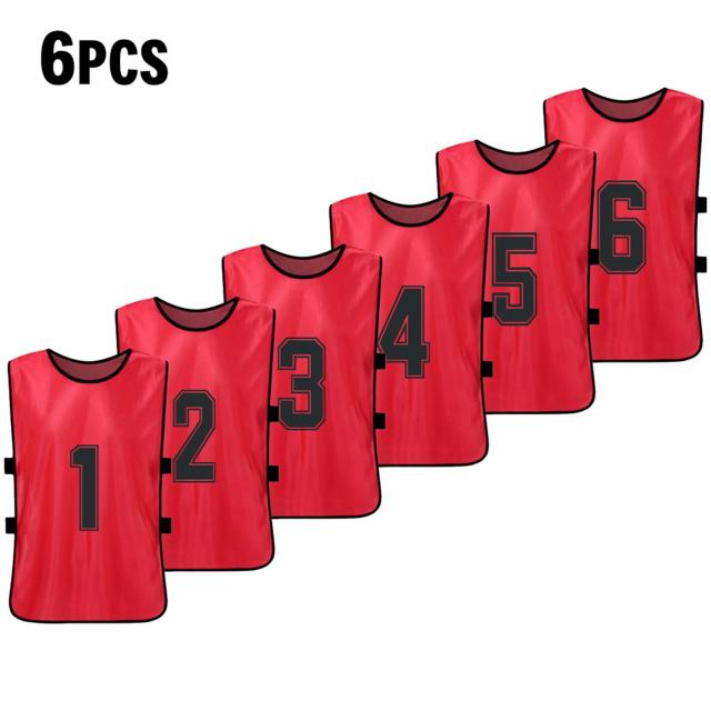 6/12 PCS Adults Soccer Pinnies Quick Drying Football Team Jerseys