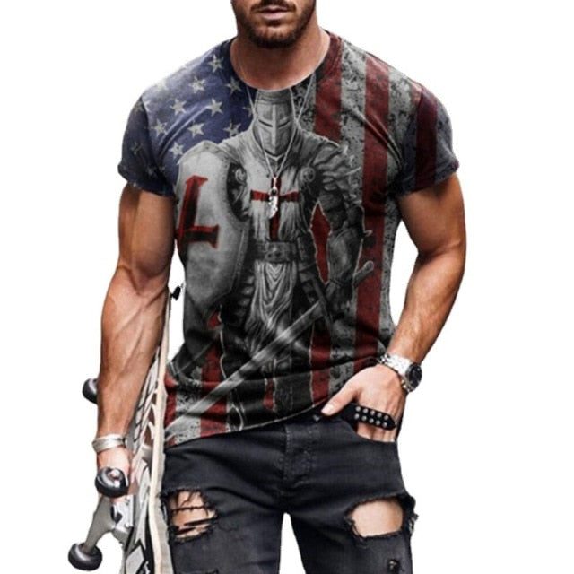 American Flag Fashion Short Sleeve T-Shirt