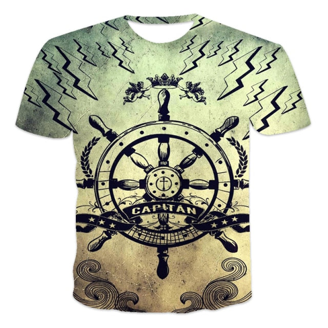 New Men's Summer Compass T-Shirt