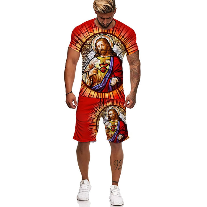 Jesus Christ Summer Men's T-shirt Shorts