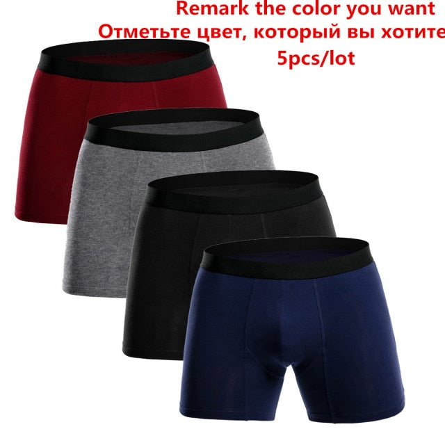 Men 5 Pcs/Lot Breathable Cotton Boxer