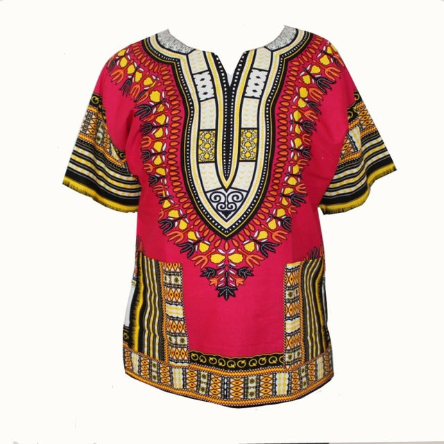 African Fashion Dashiki Design Floral Dress African Traditional Print Dashiki Dress for Men and Women