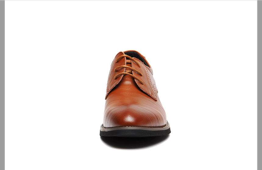 Genuine Leather Mens Dress Oxford Lace-Up Business Men Shoes