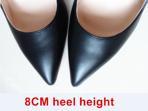 Woman High Heels Pumps Stilettos 12CM PU Leather Wedding Shoes