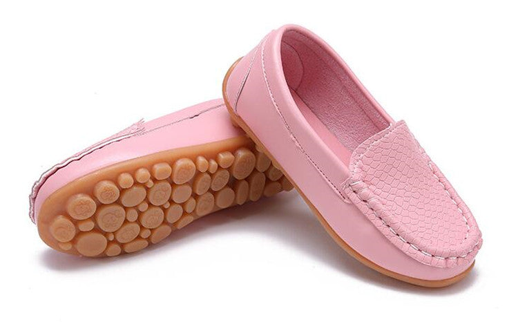 Toddler Boys Girls Loafer Soft  Leather Moccasin Flat Dress Shoes