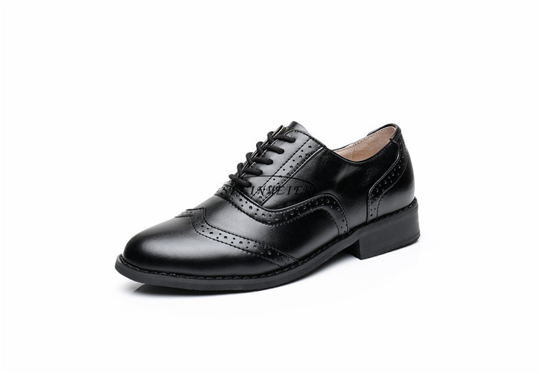 Women Genuine Leather Handmade Oxford Vintage Shoes