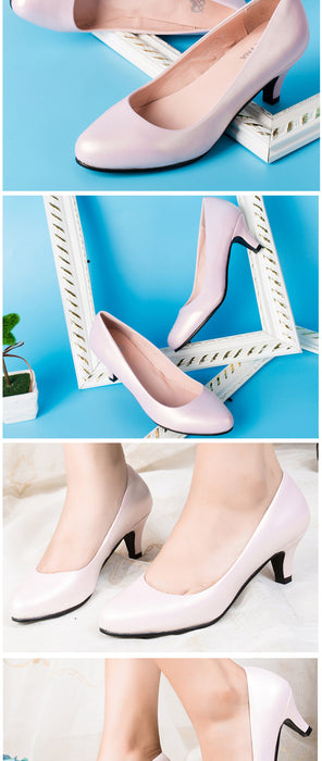 New Styles Pumps Fashion Sexy Round Toe Sweet Colorful Soft Women Shoes