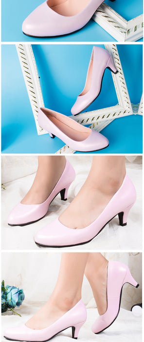 New Styles Pumps Fashion Sexy Round Toe Sweet Colorful Soft Women Shoes